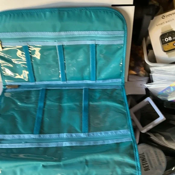 FREEGRACE Hanging Travel Toiletry Organizer Cosmetic Bag Blue - Picture 5 of 8